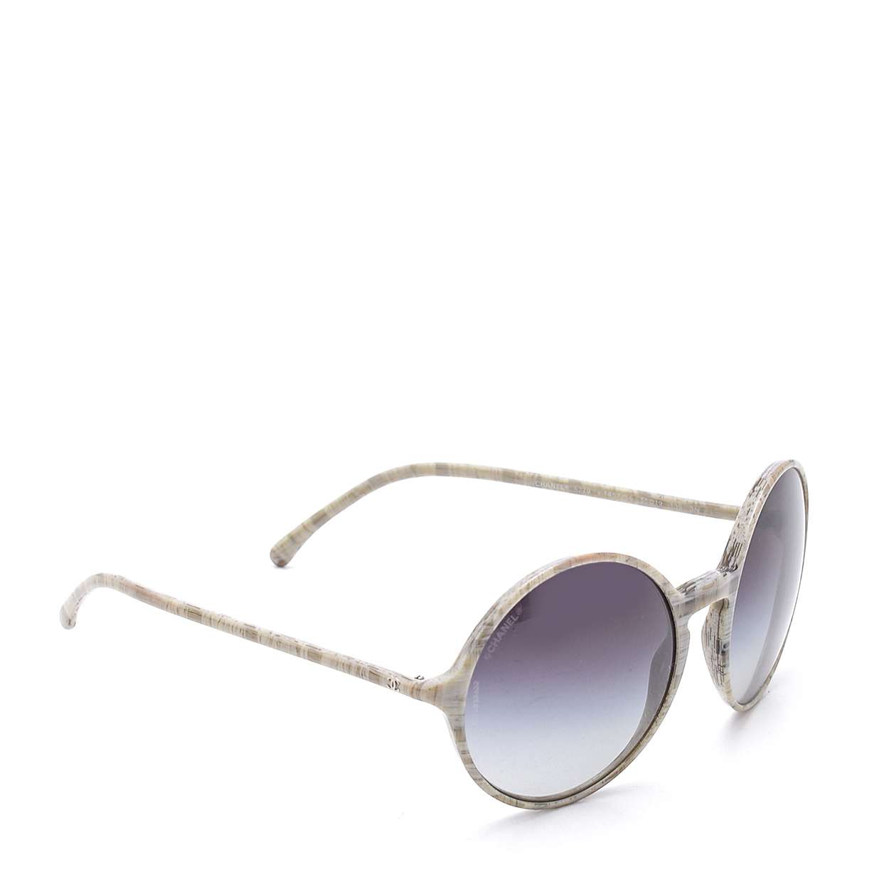 Chanel - Grey Retro Round Signature Light Sunglasses